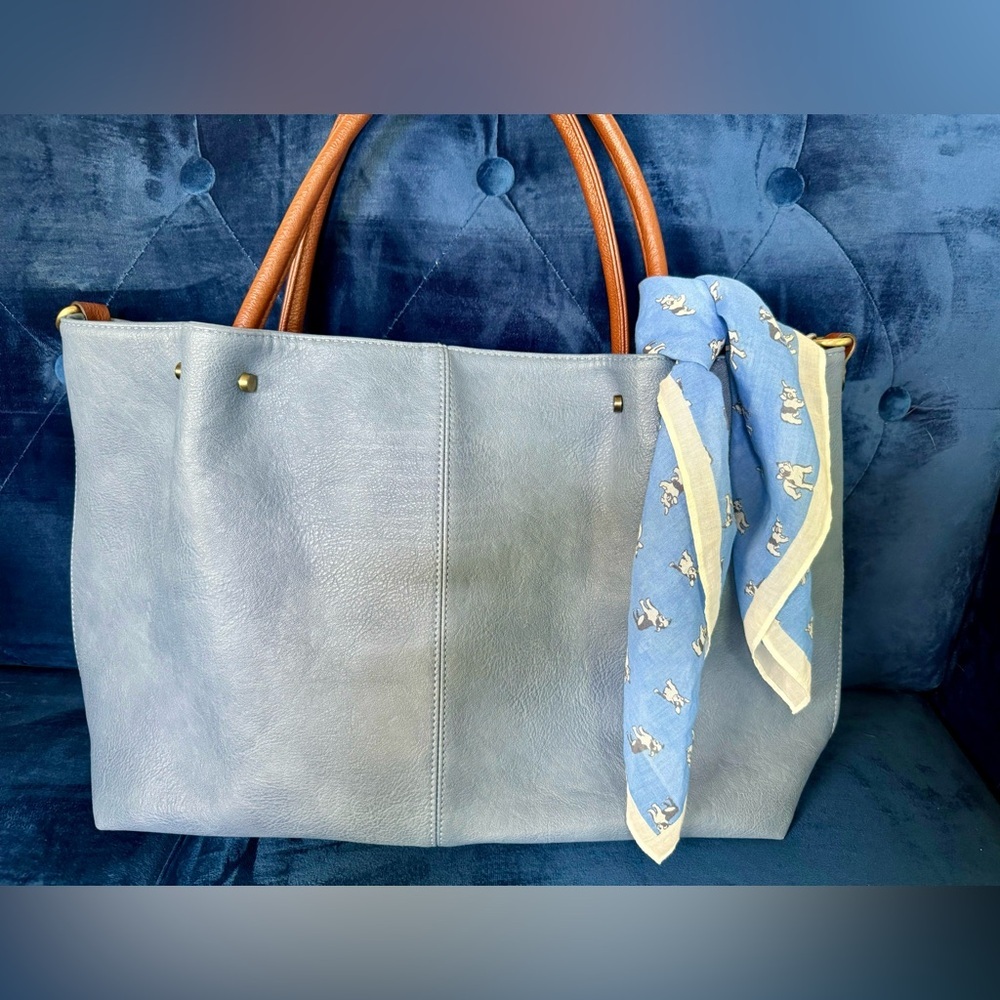 Adorable Blue Frenchie Scarf like new!